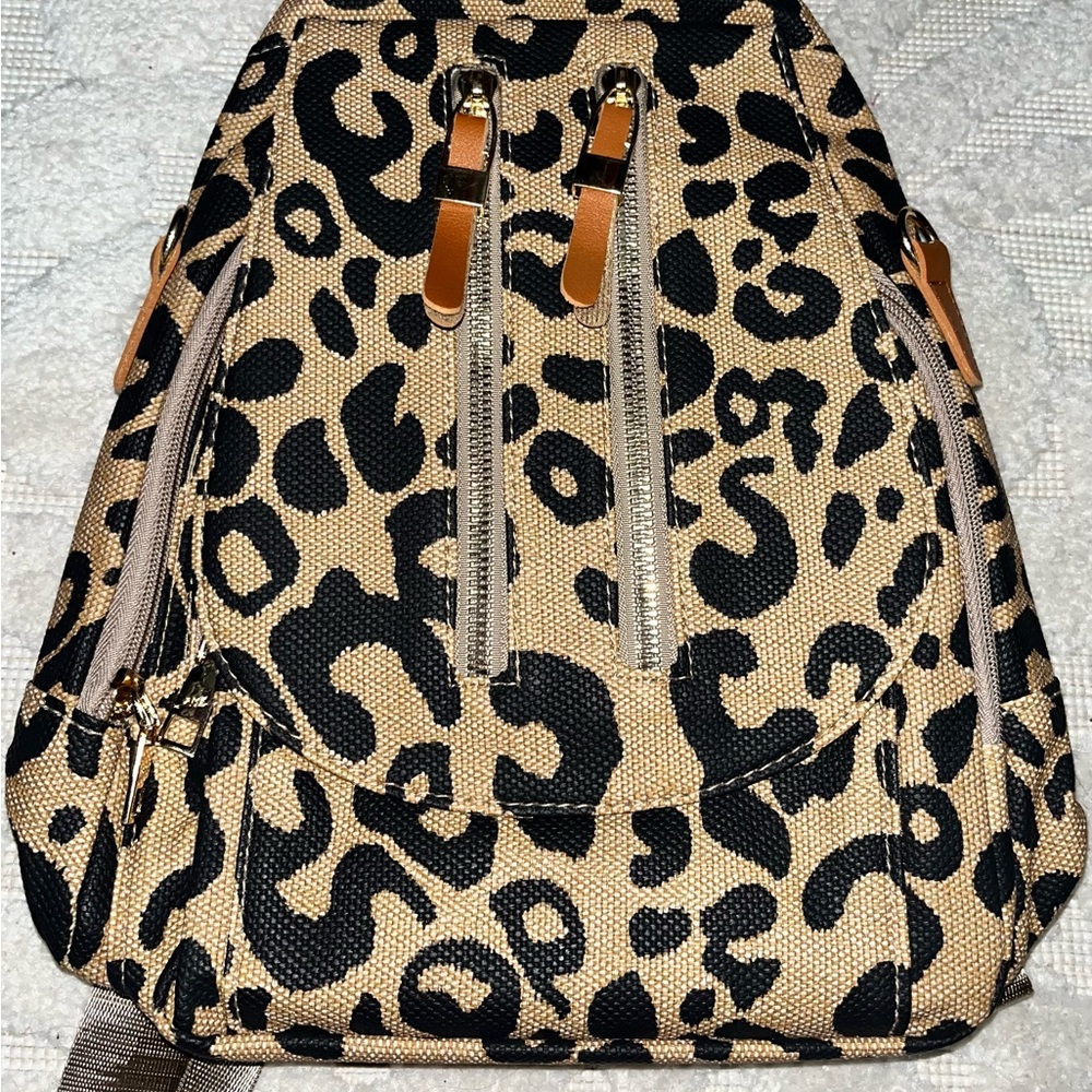 Leopard Print Women's Backpack